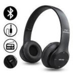 P47 Wireless Headphones, Bluetooth Foldable Headset with Microphone, Supports FM Radio and TF Card, Compatible with PC, TV, Smart Phones, and Tablets