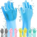 Reusable washing gloves for kitchen, bathroom, car, pet care, and multipurpose cleaning, made of durable and eco-friendly material