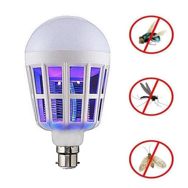2-in-1 LED Mosquito Killer Bulb – 15W Insect Zapper