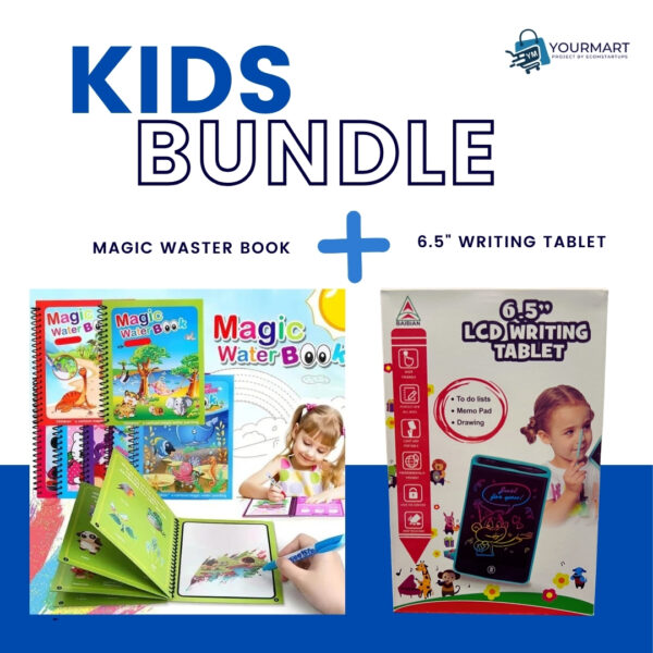 Magic Water Book and 6.5-Inch LCD Writing Tablet for Kids